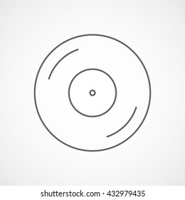 Vinyl Icon On White Background