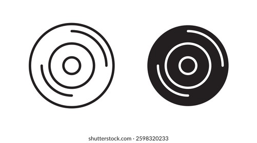 Vinyl icon outlined icon vector collection.