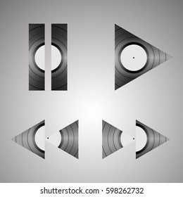 Vinyl Icon Set for player