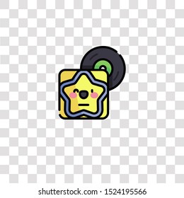 vinyl icon sign and symbol. vinyl color icon for website design and mobile app development. Simple Element from music collection for mobile concept and web apps icon.