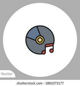 Vinyl icon sign vector,Symbol, logo illustration for web and mobile