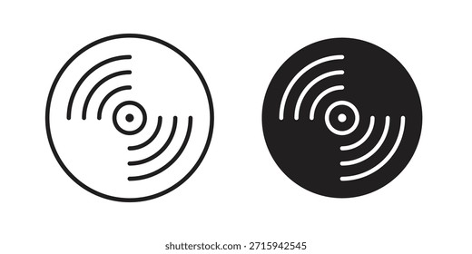 Vinyl-Ikone im einfachen modernen Vektorformat. EPS-Symbolpaket