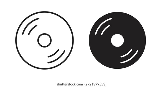 Vinyl-Symbol für Vorlage. Vektorgrafik-Symbolsatz