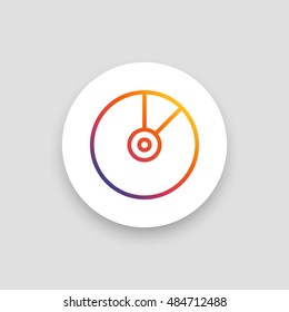 Vinyl icon vector, clip art. Also useful as logo, circle app icon, web UI element, symbol, graphic image, silhouette and illustration.