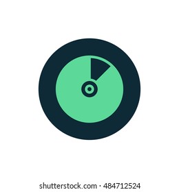 Vinyl icon vector, clip art. Also useful as logo, circle app icon, web UI element, symbol, graphic image, silhouette and illustration.