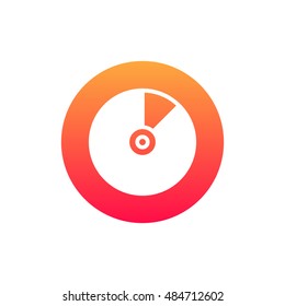 Vinyl icon vector, clip art. Also useful as logo, circle app icon, web UI element, symbol, graphic image, silhouette and illustration.