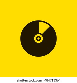 Vinyl icon vector, clip art. Also useful as logo, web UI element, symbol, graphic image, silhouette and illustration.