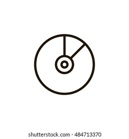 Vinyl icon vector, clip art. Also useful as logo, web UI element, symbol, graphic image, silhouette and illustration.