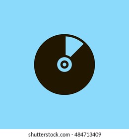 Vinyl icon vector, clip art. Also useful as logo, web UI element, symbol, graphic image, silhouette and illustration.