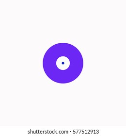 Vinyl  icon Vector design. Colored illustration.