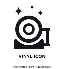 Vinyl icon vector isolated on white background, Vinyl transparent sign , celebration pictograms