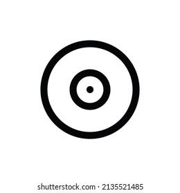 Vinyl icon vector. Music sign