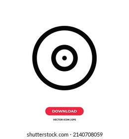 Vinyl icon vector. Music sign
