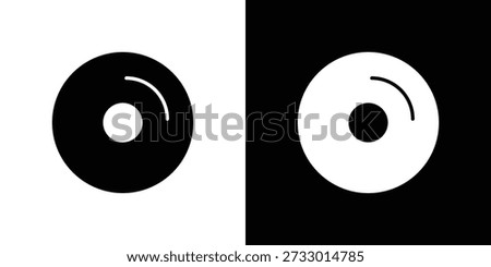 Vinyl icons symbol for web and mobile filled vector isolated