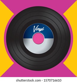 Vinyl illustration in background color