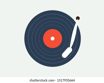 Vinyl, illustration, vector on white background.