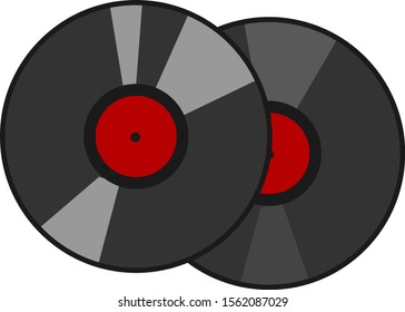 Vinyl, illustration, vector on white background.