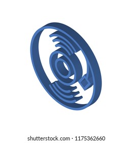 Vinyl isometric left top view 3D icon