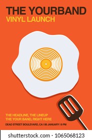 vinyl launch Gig Poster Flyer Template