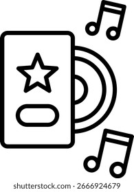 Vinyl Line vector Icon Design