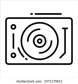 Vinyl line vector Icon. that can be easily modified or edit