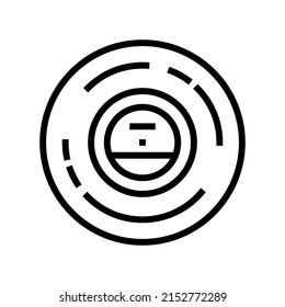 vinyl for listen music line icon vector. vinyl for listen music sign. isolated contour symbol black illustration