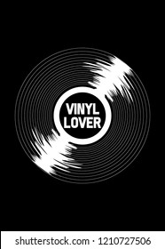 vinyl lover vintage retro music poster
