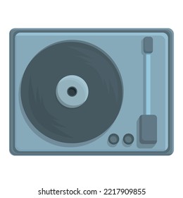 Vector de caricatura de icono de mixtape de vinilo. Jugador de música. Dispositivo de audio