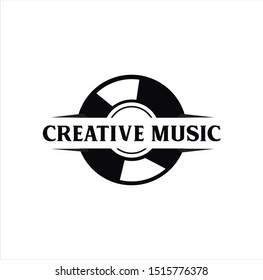 Vinyl Music Disc Logo Icon Vector Stock