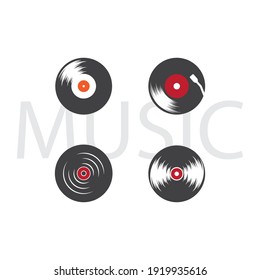 Vinyl music icon vector design