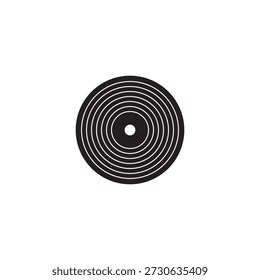 Diseño de Vector de icono de música de vinilo