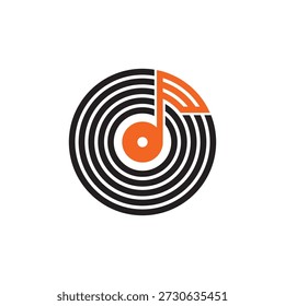 Diseño de Vector de icono de música de vinilo