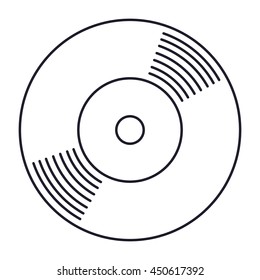 vinyl music isolated icon design