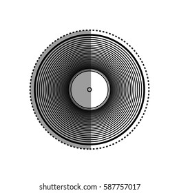 Vinyl music isolated icon vector illustration graphic design