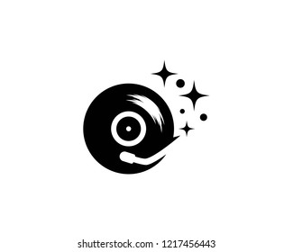 Vinyl music record icon vector template
