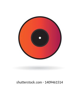 vinyl music record icon- vector illustration