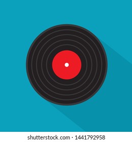 vinyl music record icon- vector illustration
