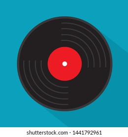 vinyl music record icon- vector illustration
