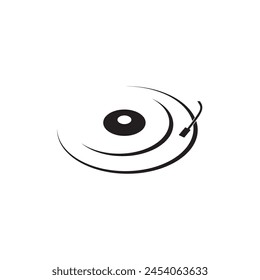 vinyl music record logo vector