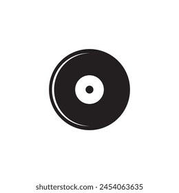 vinyl music record logo vector