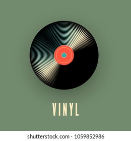 Vinyl music record. Vector illustration