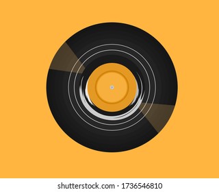 Vinyl music record. Vector illustration