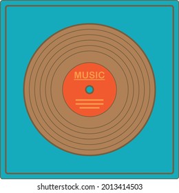 Vinyl music record. vintage gramophone disc. Vector illustration