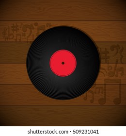 vinyl music vintage icon vector illustration graphic design