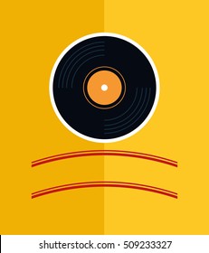 vinyl music vintage icon vector illustration graphic design
