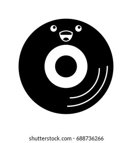 vinyl old music kawaii character