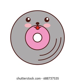 vinyl old music kawaii character