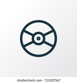 Vinyl Outline Symbol. Premium Quality Isolated Turntable Element In Trendy Style.