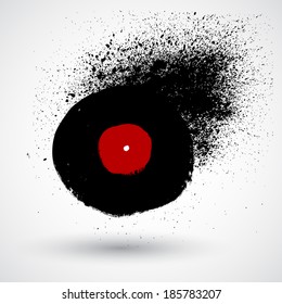 Vinyl painting dripping art in vector format