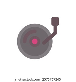 vinyl party icon flat style